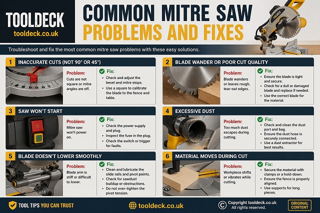 Common Mitre Saw Problems and Fixes