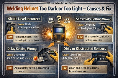 Welding Helmet Too Dark or Too Light – Causes & Fix